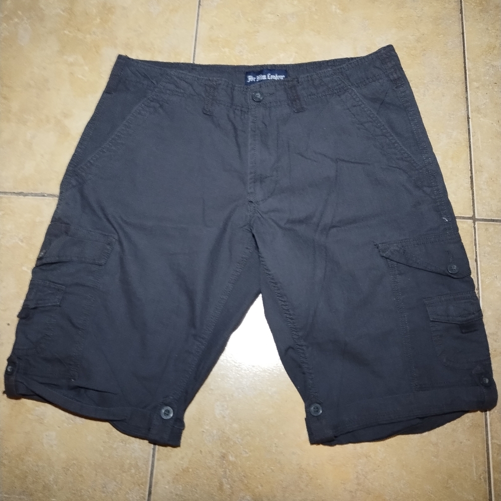 For Him London Dark Blue Cargo Shorts Size 32